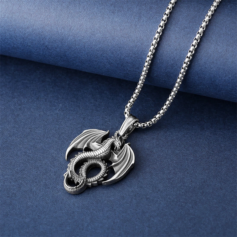 Collana con ciondolo Buddha Stones Pure Tin Dragon Luck Success - Image 4
