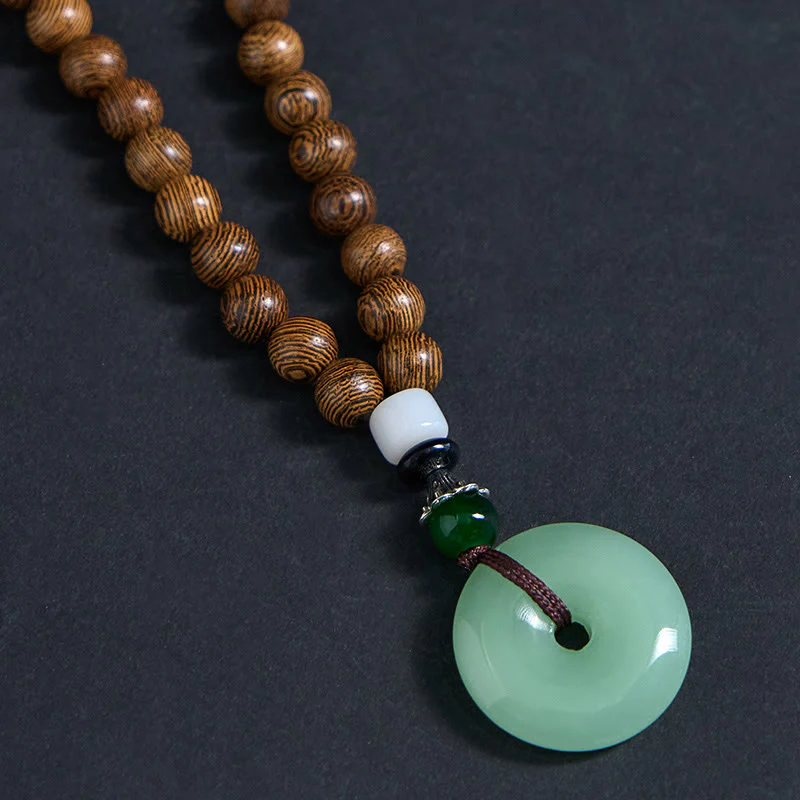 Collana con ciondolo Buddha Stones Wenge Wood Peace Buckle Balance Tranquility - Image 8
