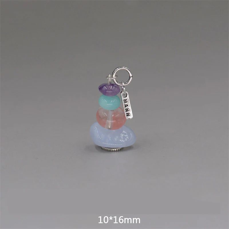 Collana con ciondolo calmante in labradorite con vari cristalli e Buddha Stones Zen Cairn - Image 27