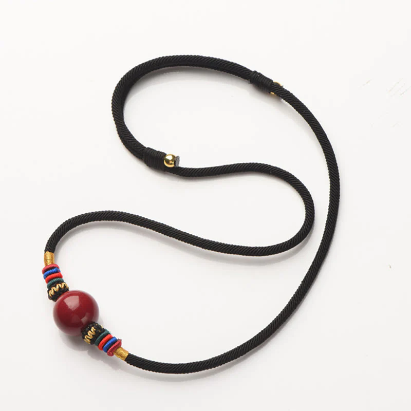 Collana con ciondolo con perline portafortuna in cinabro Buddha Stones, per tenere lontani gli spiriti maligni - Image 12