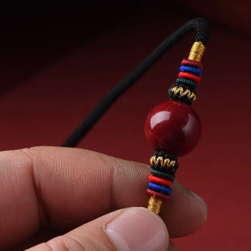Collana con ciondolo con perline portafortuna in cinabro Buddha Stones, per tenere lontani gli spiriti maligni - Image 7