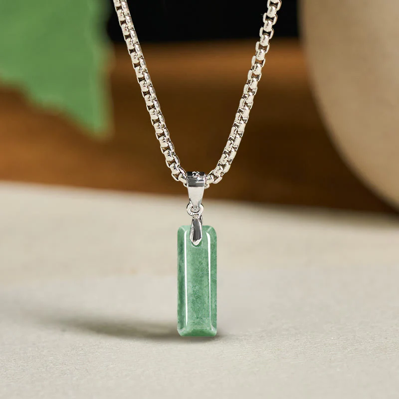 Collana con ciondolo della prosperità in acciaio al titanio con lettera AZ naturale Buddha Stones - Image 18