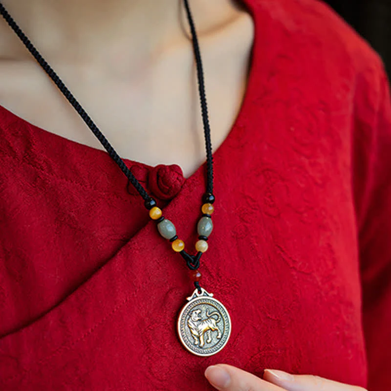 Collana con ciondolo di 12 segni zodiacali cinesi, benedizione, ricchezza e fortuna - Image 11