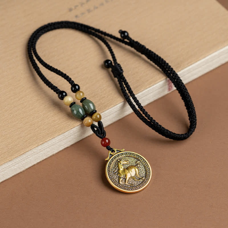 Collana con ciondolo di 12 segni zodiacali cinesi, benedizione, ricchezza e fortuna - Image 19
