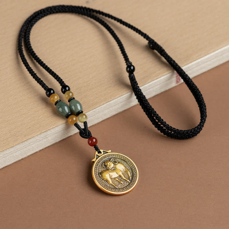 Collana con ciondolo di 12 segni zodiacali cinesi, benedizione, ricchezza e fortuna - Image 20