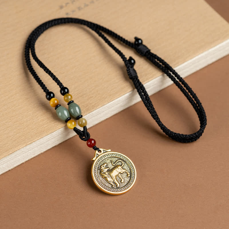 Collana con ciondolo di 12 segni zodiacali cinesi, benedizione, ricchezza e fortuna - Image 6