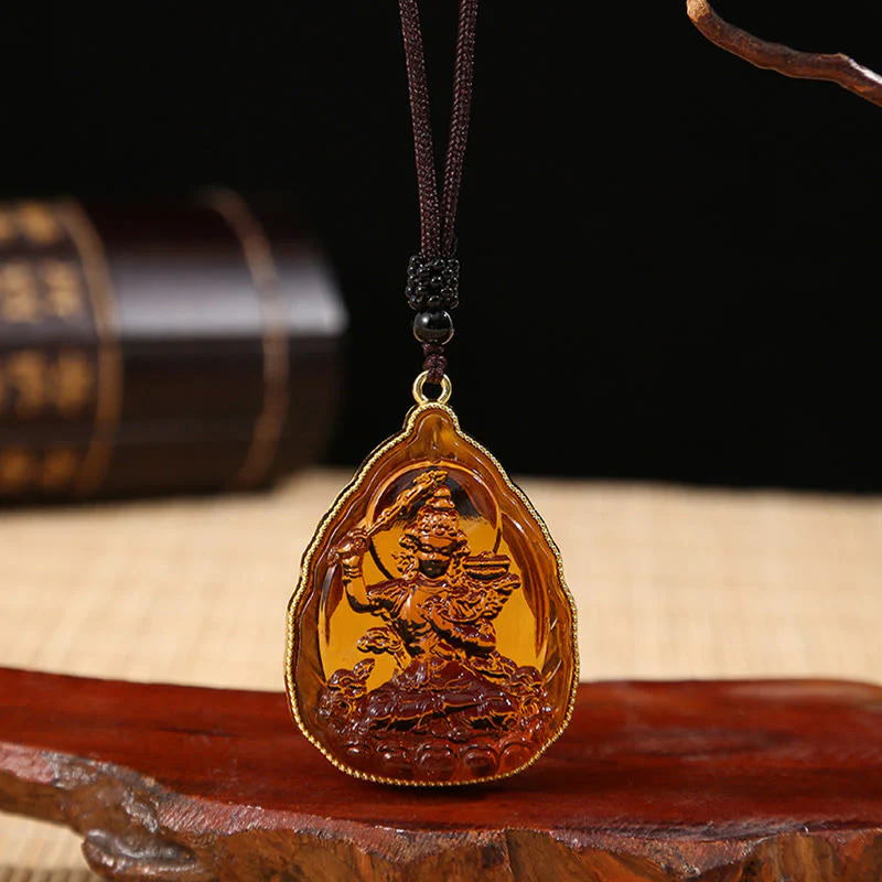 Collana con ciondolo di cristallo Liuli Buddha tibetano e serenità - Image 11