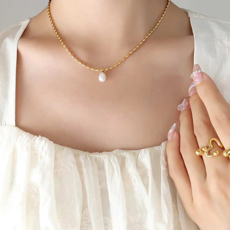 Collana con ciondolo di perle e perle della pace - Image 3