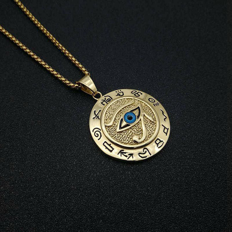 Collana con ciondolo di protezione dell'occhio di Horus Buddha Stones