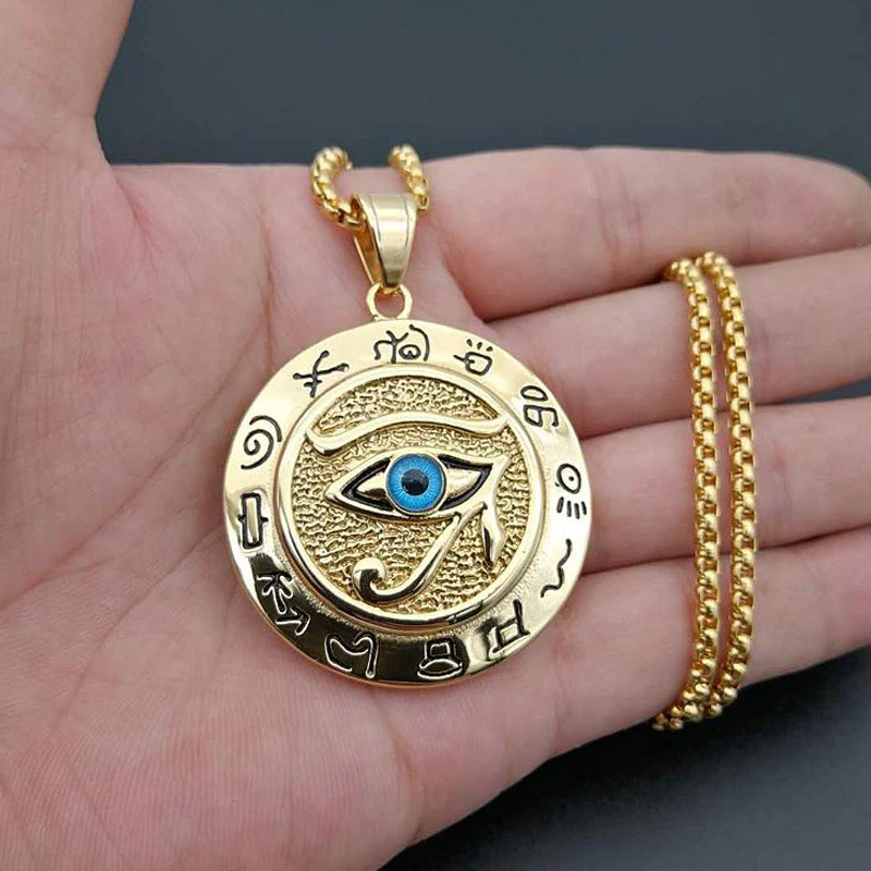 Collana con ciondolo di protezione dell'occhio di Horus Buddha Stones - Image 2
