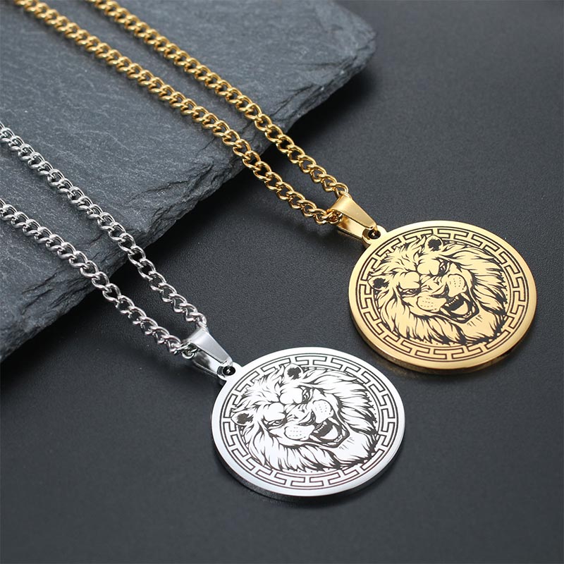 Collana con ciondolo di protezione in acciaio al titanio con Buddha Stones - Image 10