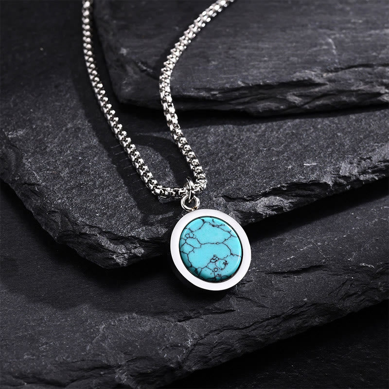 Collana con ciondolo di purificazione in acciaio al titanio, Buddha Stones, pietra naturale, turchese, occhio di tigre, lazurite, lapislazzuli, malachite - Image 11