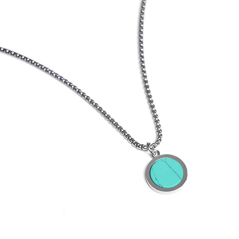 Collana con ciondolo di purificazione in acciaio al titanio, Buddha Stones, pietra naturale, turchese, occhio di tigre, lazurite, lapislazzuli, malachite - Image 12