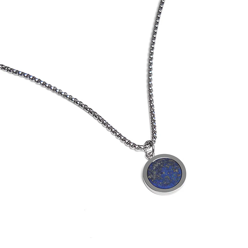 Collana con ciondolo di purificazione in acciaio al titanio, Buddha Stones, pietra naturale, turchese, occhio di tigre, lazurite, lapislazzuli, malachite - Image 20