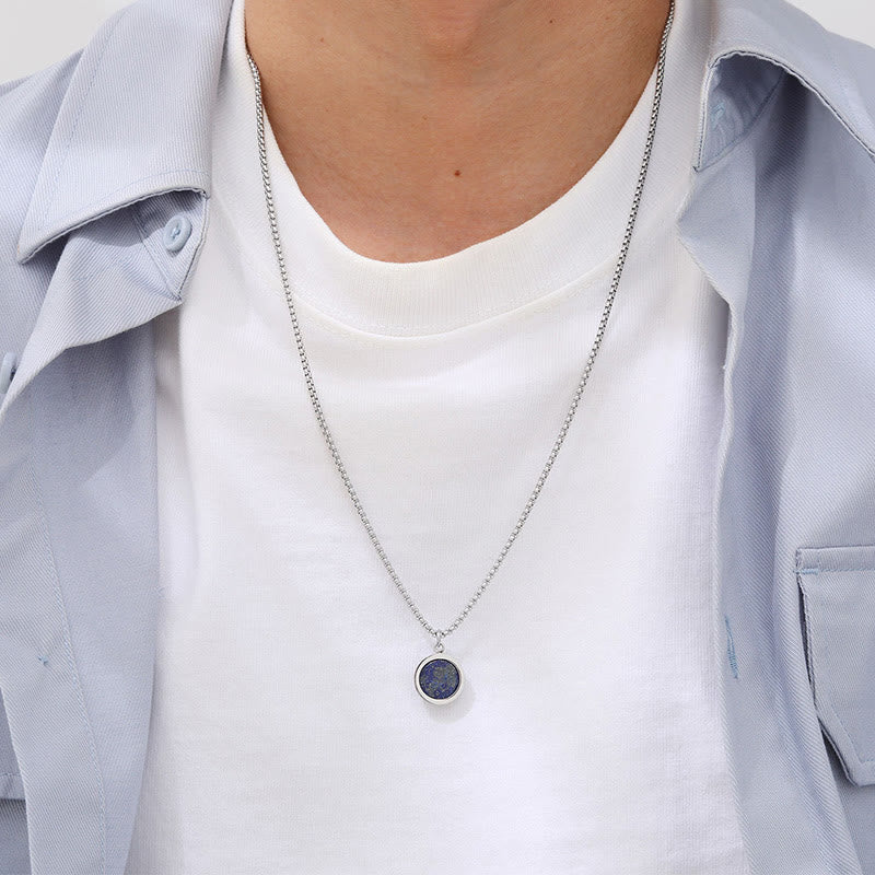Collana con ciondolo di purificazione in acciaio al titanio, Buddha Stones, pietra naturale, turchese, occhio di tigre, lazurite, lapislazzuli, malachite - Image 22