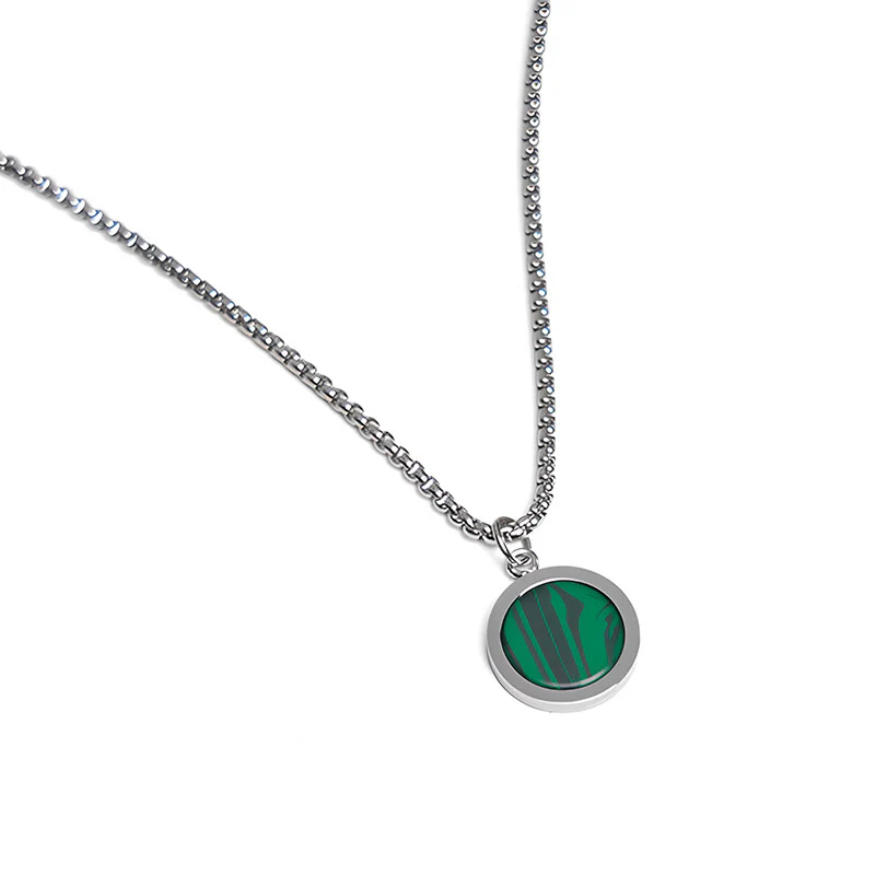Collana con ciondolo di purificazione in acciaio al titanio, Buddha Stones, pietra naturale, turchese, occhio di tigre, lazurite, lapislazzuli, malachite - Image 24