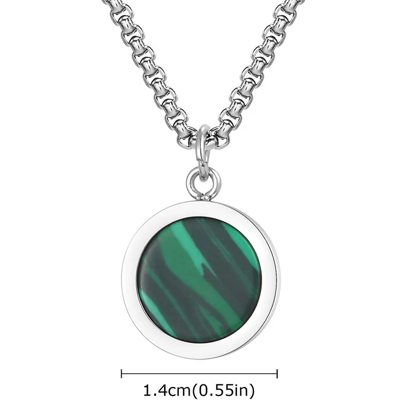 Collana con ciondolo di purificazione in acciaio al titanio, Buddha Stones, pietra naturale, turchese, occhio di tigre, lazurite, lapislazzuli, malachite - Image 26