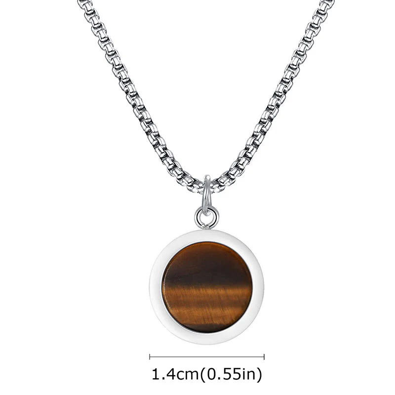 Collana con ciondolo di purificazione in acciaio al titanio, Buddha Stones, pietra naturale, turchese, occhio di tigre, lazurite, lapislazzuli, malachite - Image 9