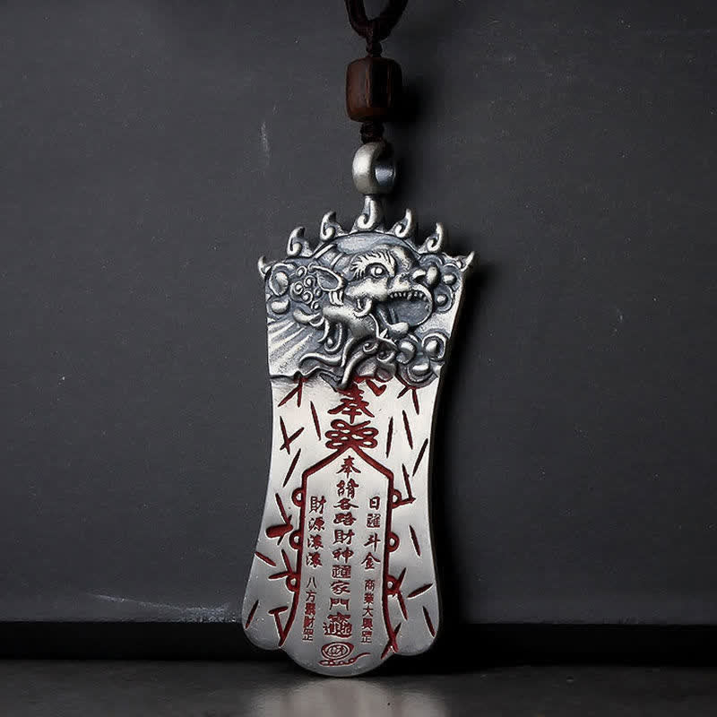 Collana con ciondolo FengShui Bagua PiXiu Cinnabar Balance