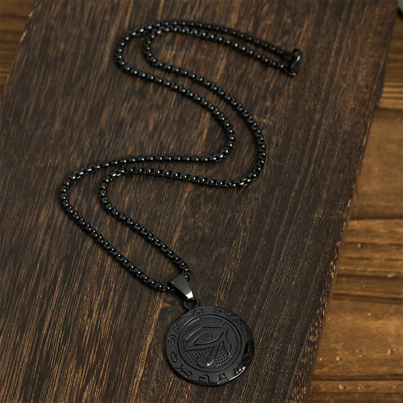 Collana con ciondolo in acciaio al titanio e Buddha Stones contro il malocchio - Image 17