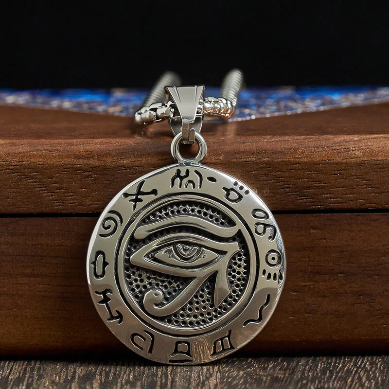 Collana con ciondolo in acciaio al titanio e Buddha Stones contro il malocchio - Image 4
