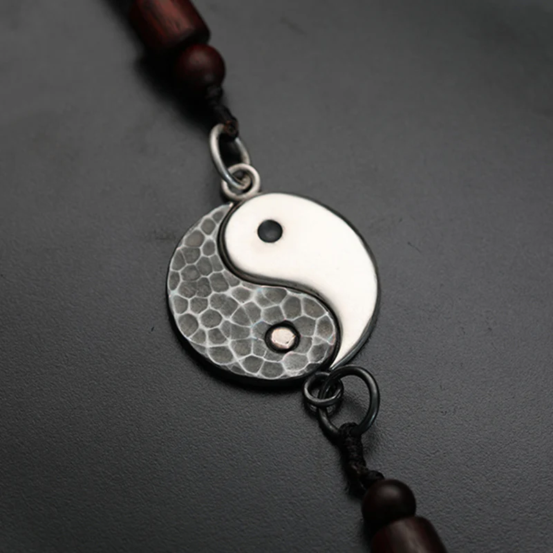 Collana con ciondolo in argento sterling 990 Buddha Stones, equilibrio Yin Yang e armonia - Image 2