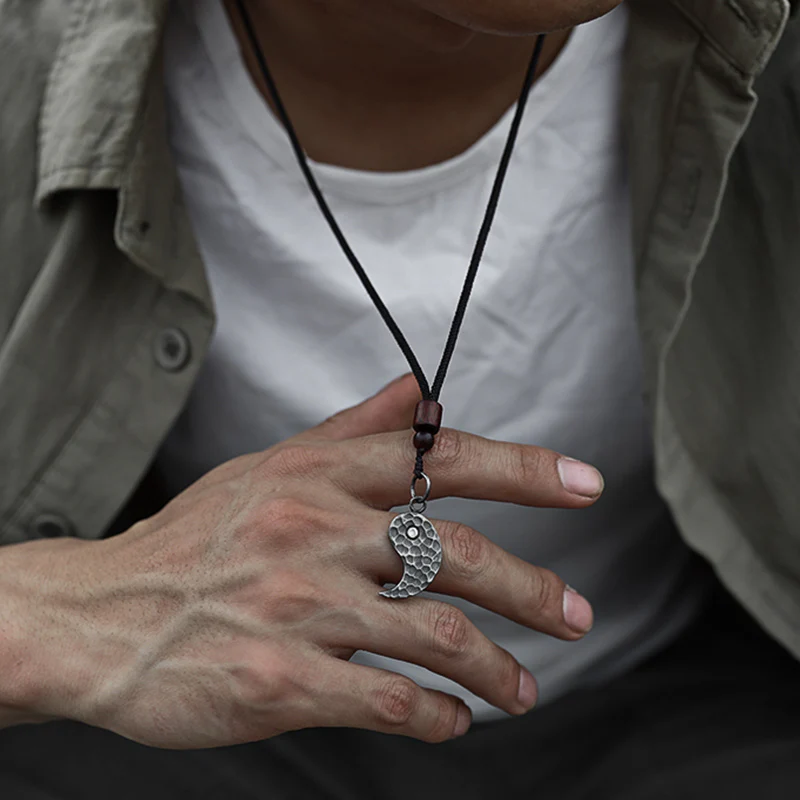 Collana con ciondolo in argento sterling 990 Buddha Stones, equilibrio Yin Yang e armonia - Image 8