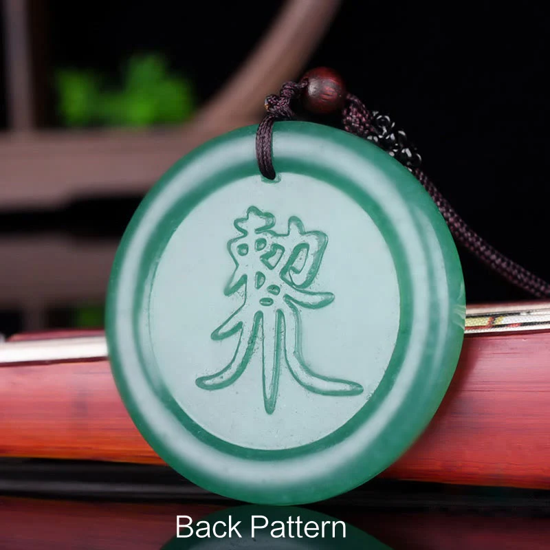 Collana con ciondolo in avventurina verde e Buddha Stones, simbolo dell'equilibrio Yin Yang - Image 4