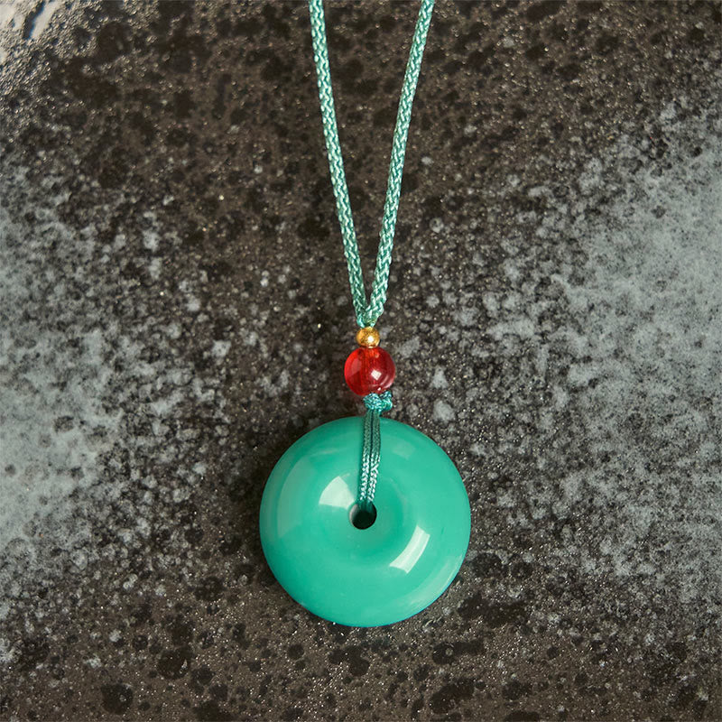 Collana con ciondolo in corda e fibbia della pace turchese Buddha Stones - Image 5