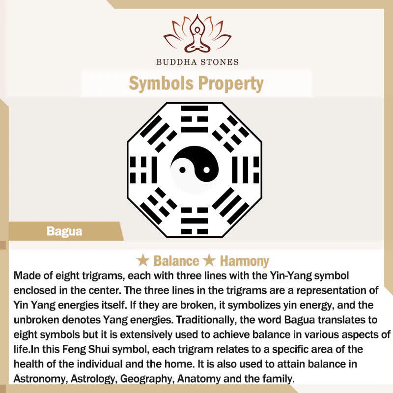 Collana con ciondolo in ossidiana nera Bagua Yin Yang Strength Buddha Stones - Image 6