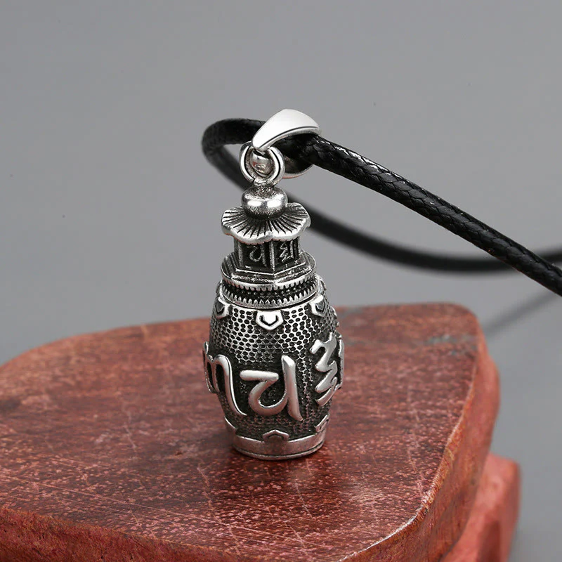 Collana con ciondolo in rame con Buddha Stones Om Mani Padme Hum e creatività - Image 3