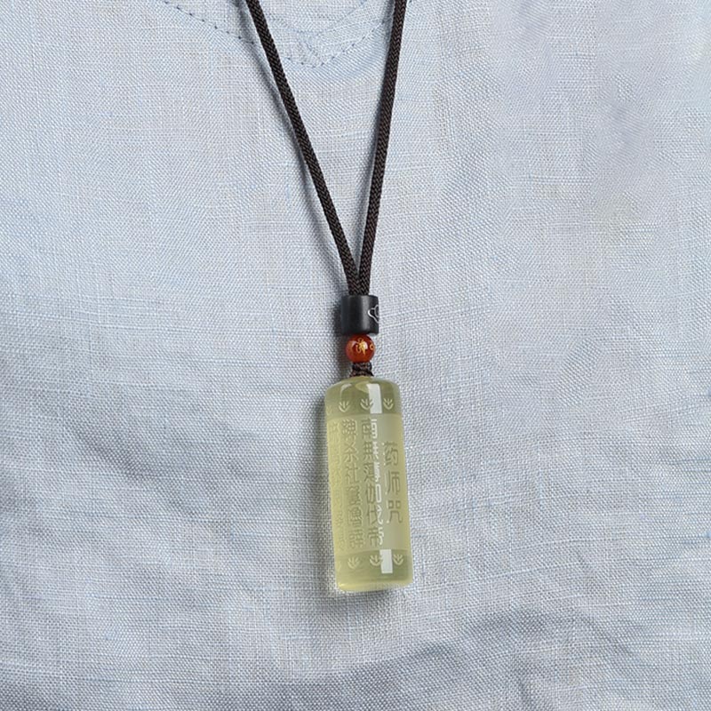 Collana con ciondolo "Sutra del cuore" in citrino, felicità e forza - Image 11