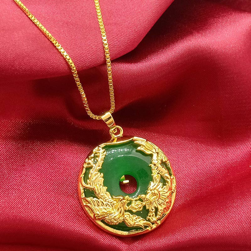 Collana di prosperità in giada naturale Buddha Stones - Image 6