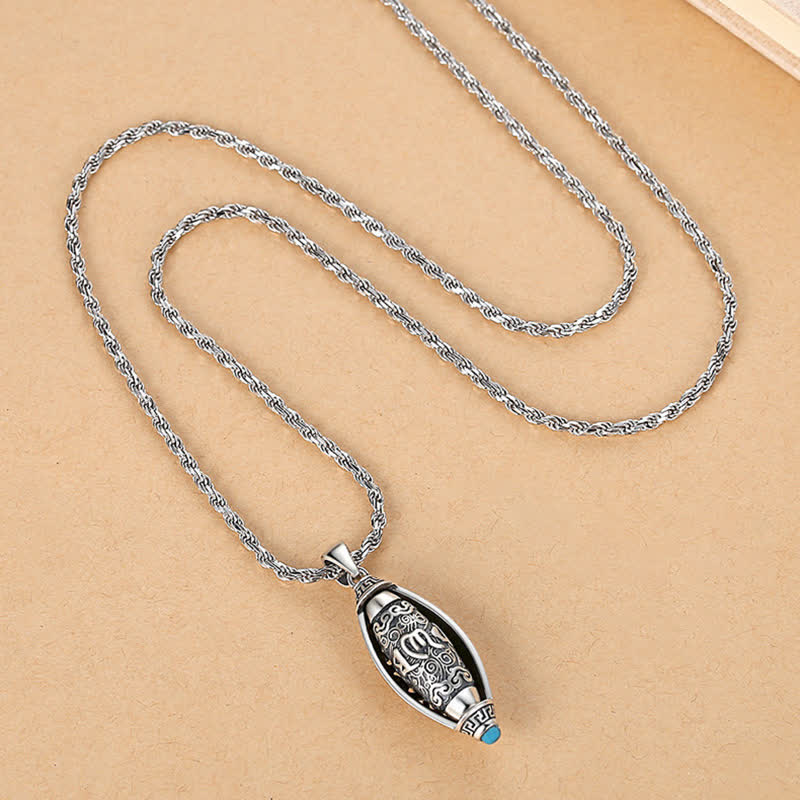 Collana di protezione con ciondolo girevole Buddha Stones Tibet Om Mani Padme Hum - Image 6