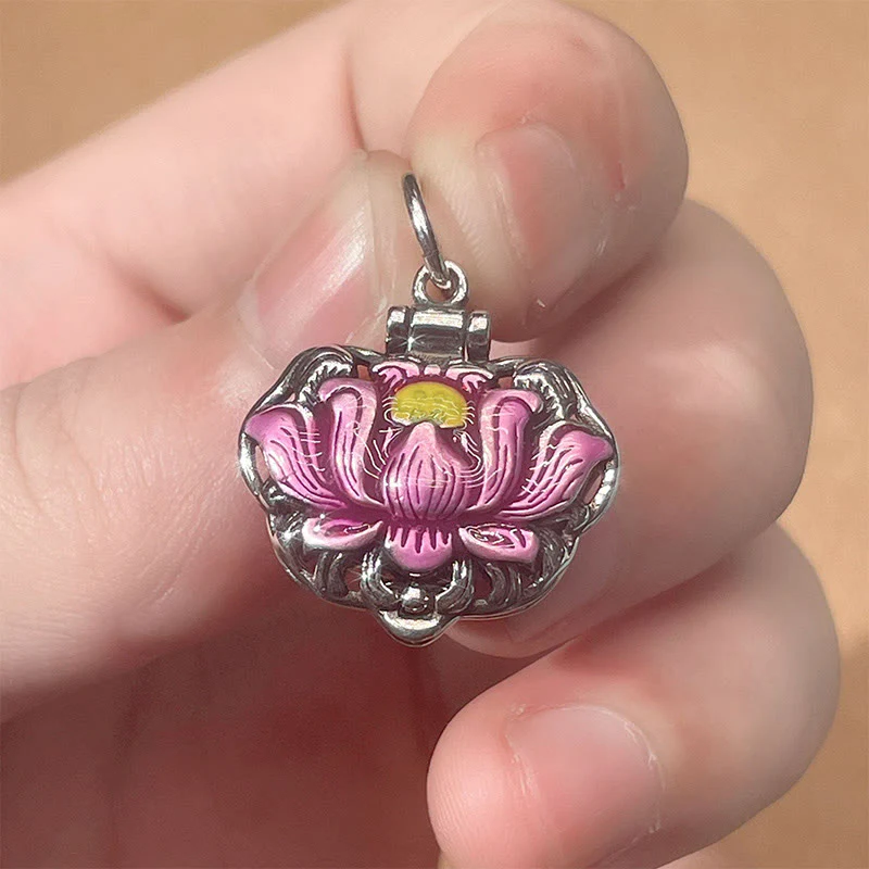 Collana pendente Buddha Stones in rame Tibet Lotus Luck New Begining - Image 5