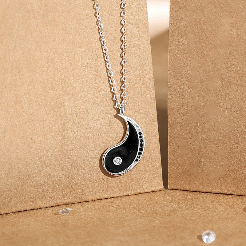 Collana pendente con simbolo Yin Yang in argento sterling 925 con Buddha Stones ciondolo armonioso - Image 7