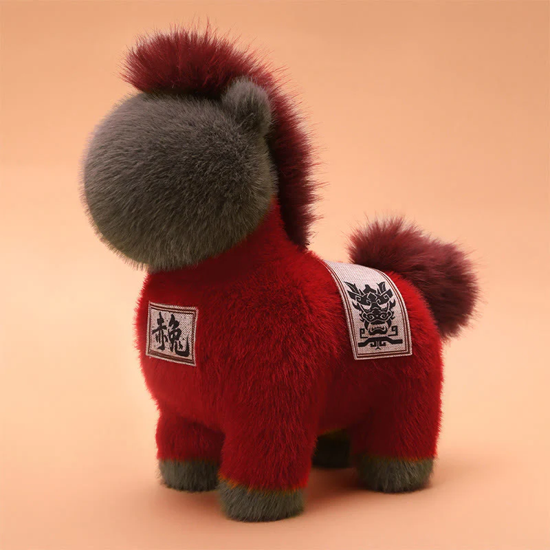 Cuscino da sella ricamato Buddha Stones, anno del cavallo, peluche, decorazione per la casa