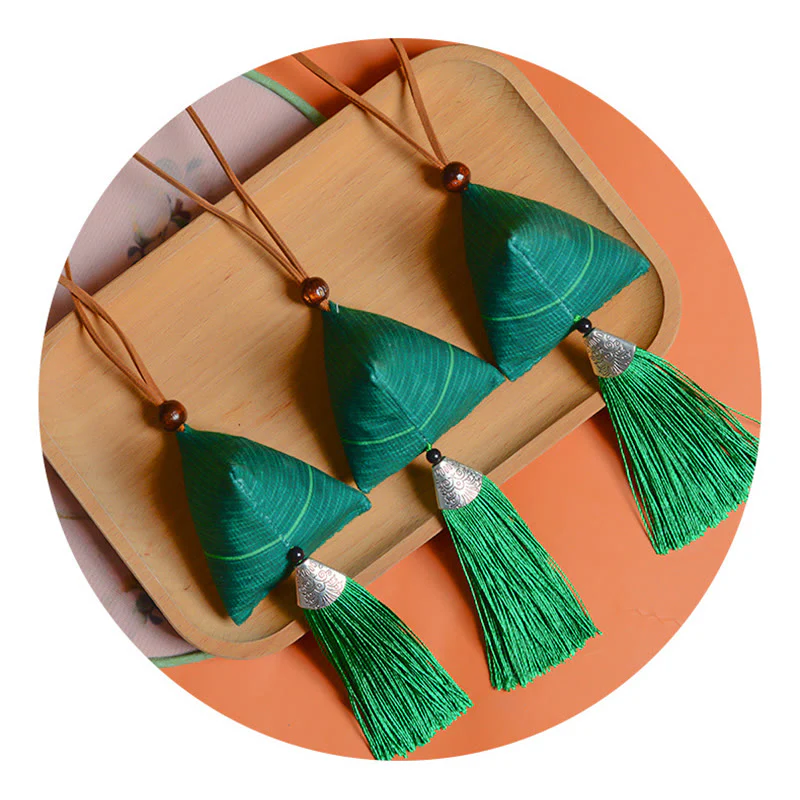 Decorazione appesa con nappa di protezione del sacchetto del modello Zongzi del festival delle barche drago Buddha Stones - Image 5