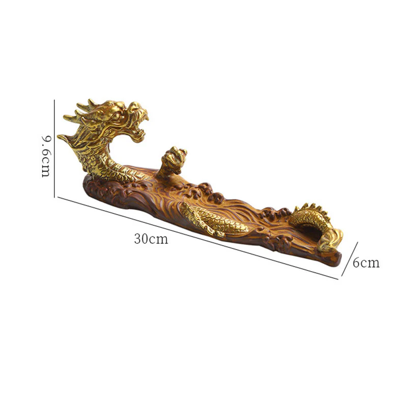 Decorazione bruciatore di incenso in ceramica con bastoncino di protezione del drago Buddha Stones - Image 10
