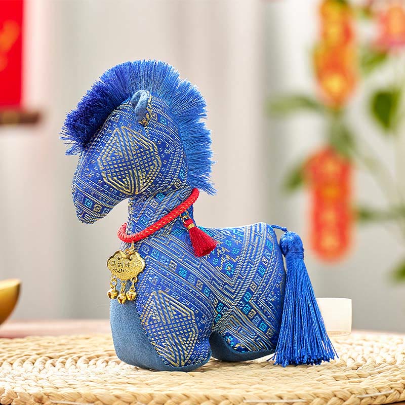 Decorazione con nappa in lingotto ricamato con filo rosso, anno del cavallo, Buddha Stones - Image 14