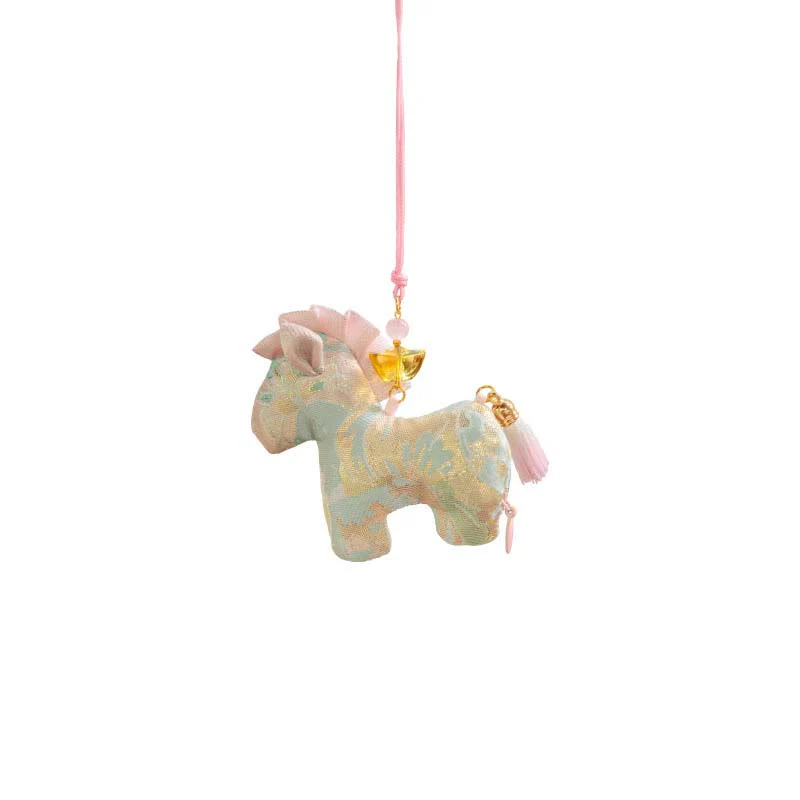 Decorazione da appendere con ricamo a nappa in corda rossa, motivo Buddha Stones Year of the Horse - Image 6