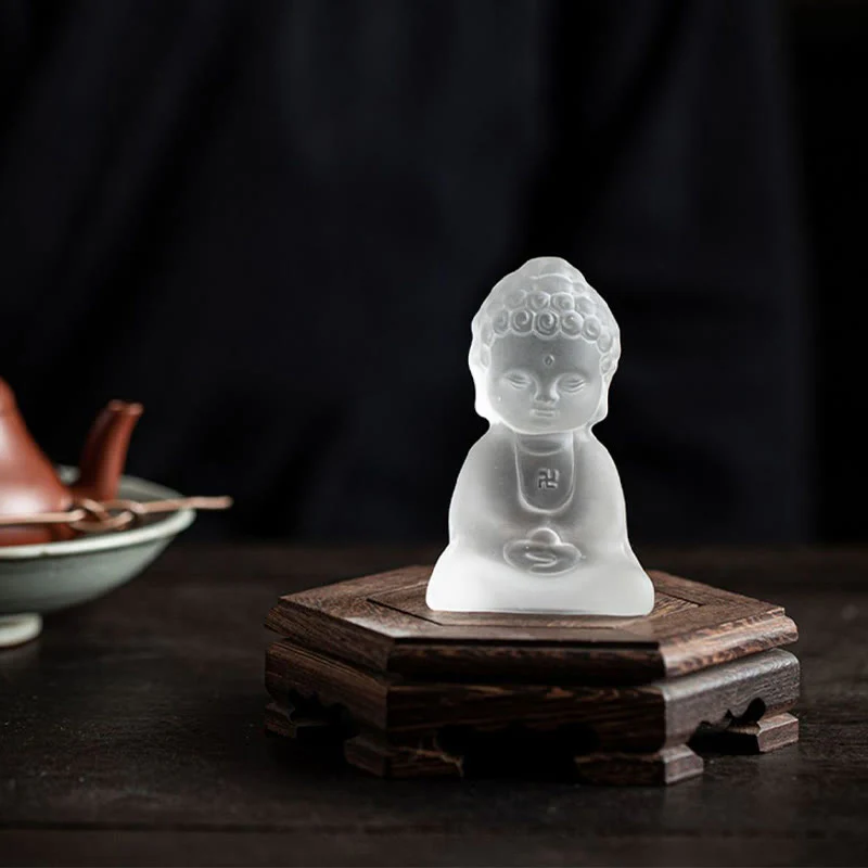 Decorazione da scrivania Buddha Stones Mini Tathagata Buddha Liuli Serenity