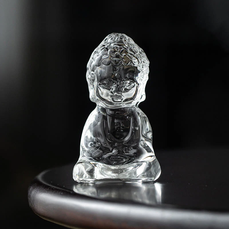 Decorazione da scrivania Buddha Stones Mini Tathagata Buddha Liuli Serenity - Image 10