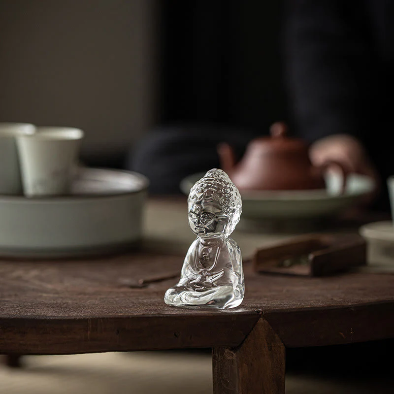 Decorazione da scrivania Buddha Stones Mini Tathagata Buddha Liuli Serenity - Image 12