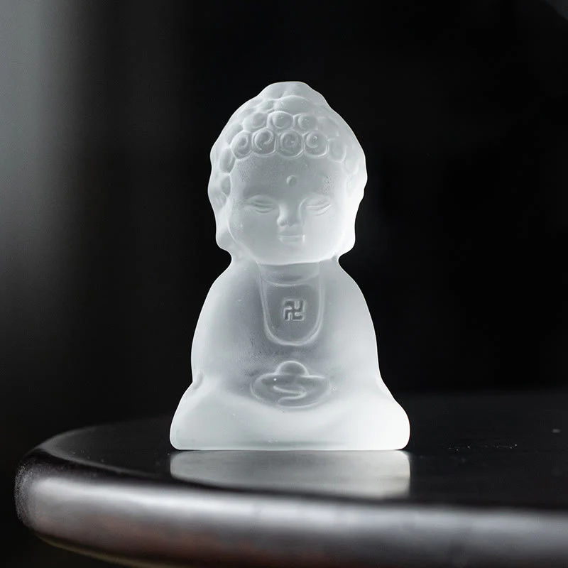 Decorazione da scrivania Buddha Stones Mini Tathagata Buddha Liuli Serenity - Image 2