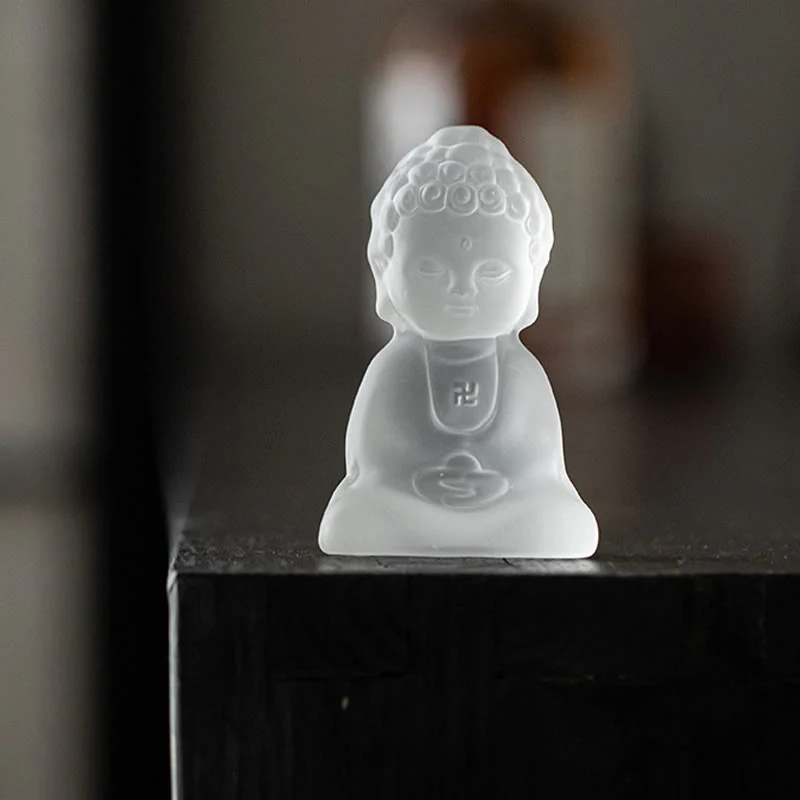 Decorazione da scrivania Buddha Stones Mini Tathagata Buddha Liuli Serenity - Image 4