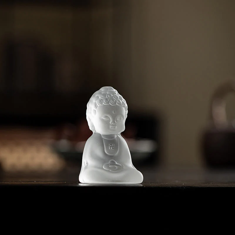 Decorazione da scrivania Buddha Stones Mini Tathagata Buddha Liuli Serenity - Image 6