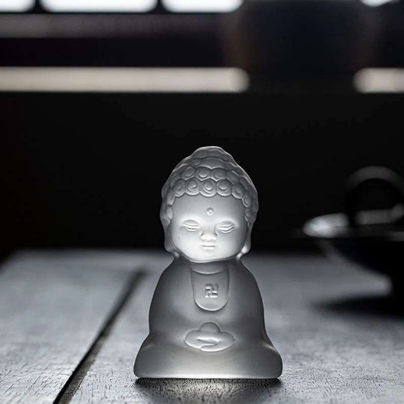 Decorazione da scrivania Buddha Stones Mini Tathagata Buddha Liuli Serenity - Image 7