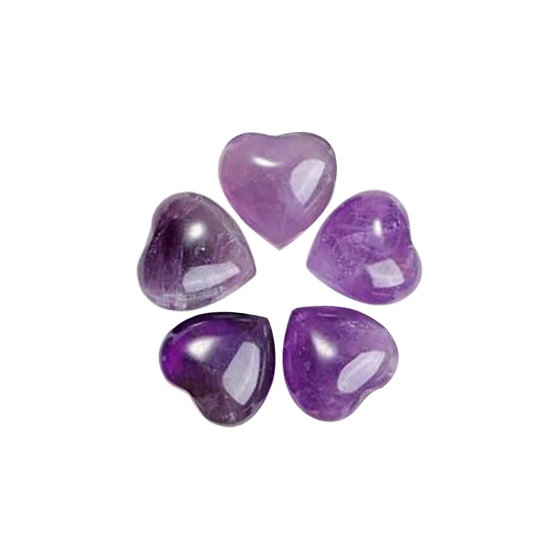 Decorazione d'amore in pietra naturale con occhio di tigre e ametista - Image 3