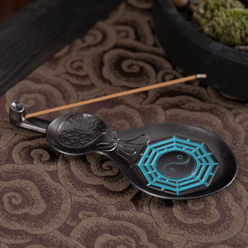 Decorazione del bruciatore di incenso di benedizione del rame di zucca Yin Yang Bagua